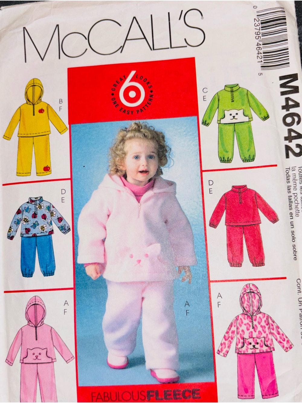 Vintage McCall’s M4642 Girls Toddler Pant Set  Sizes 1-3 Pre Owned Complete